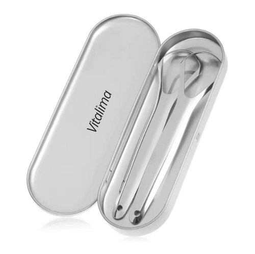 Premium Steel Tongue Scraper | Vitalima
